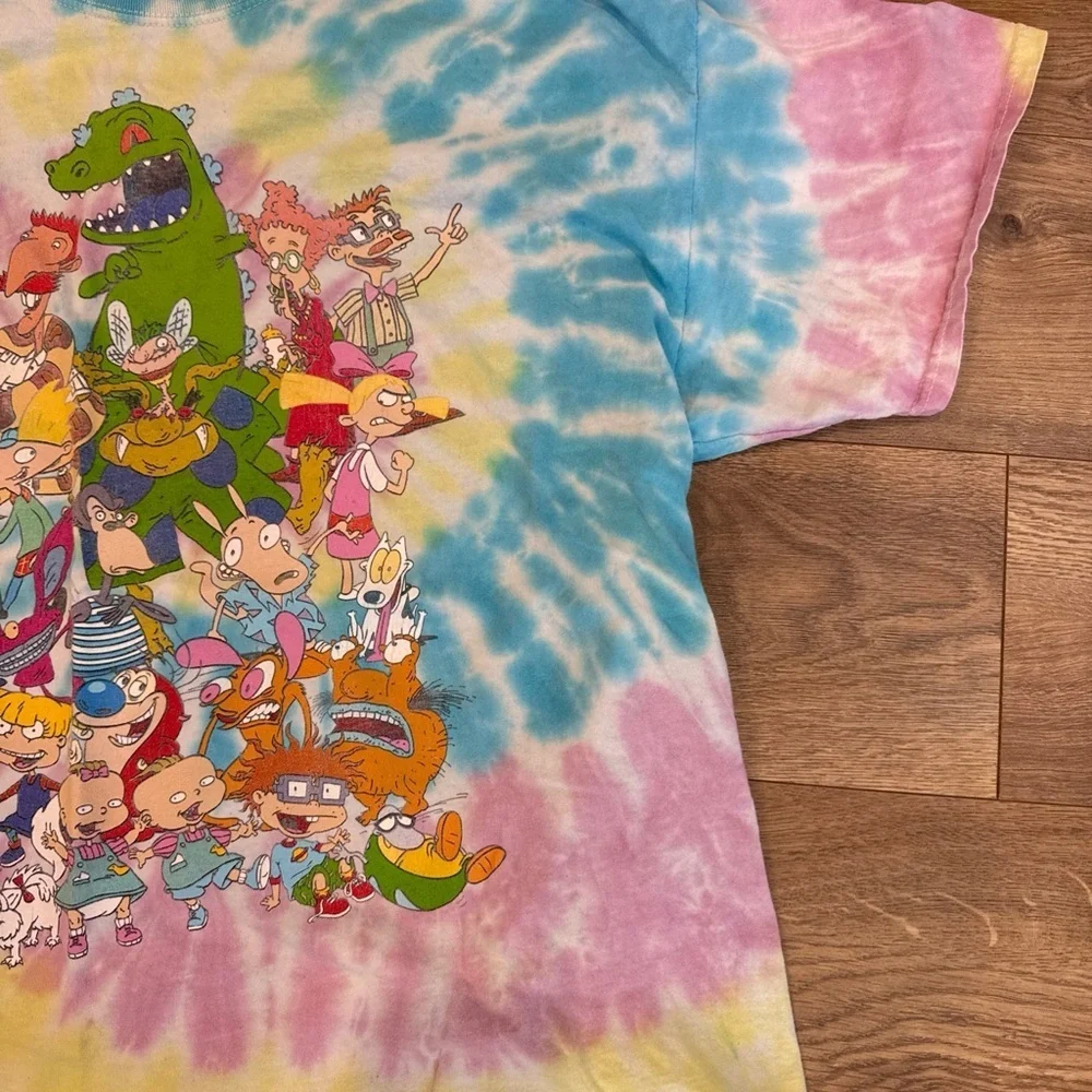 Nickelodeon Tie Dye T Shirt Adult Size L Rugrats Ren & Stimpy Hey Arnold 90s Y2K - Picture 4 of 8